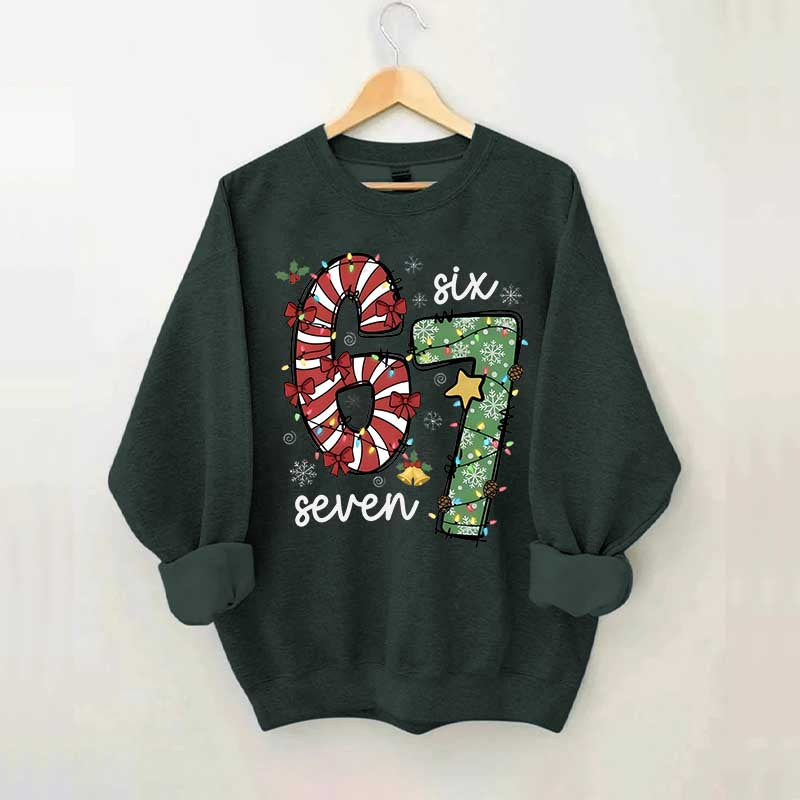 67 Christmas Lights Red Green Xmas Sweatshirt