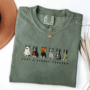 Spooky Boston Terrier Halloween T-Shirt