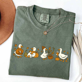 Fall Goose Vibes Autumn Coffee Pumpkin T-Shirt