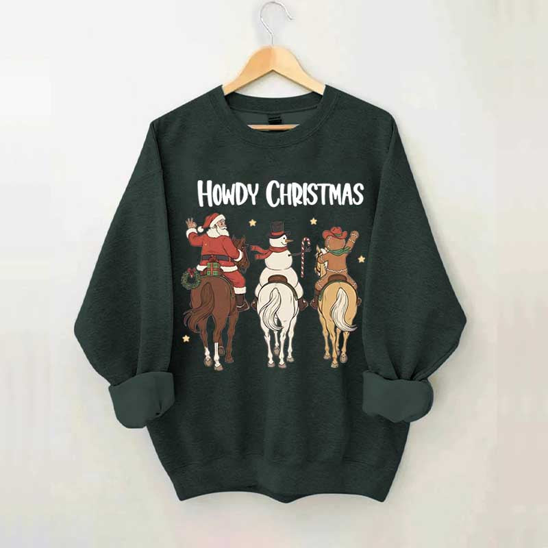 Howdy Christmas Western Cowgirl Rodeo Sweatshirt