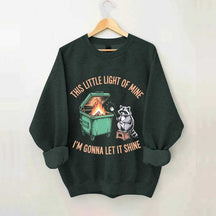 This Little Light of Mine I'm Gonna Let It Shine Racoon Sweatshirt