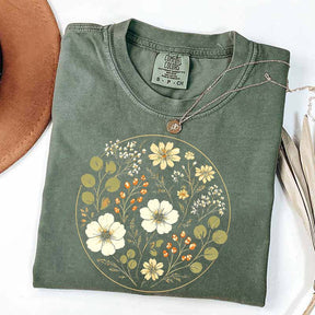 Wildflower Vintage Floral Ring T-Shirt
