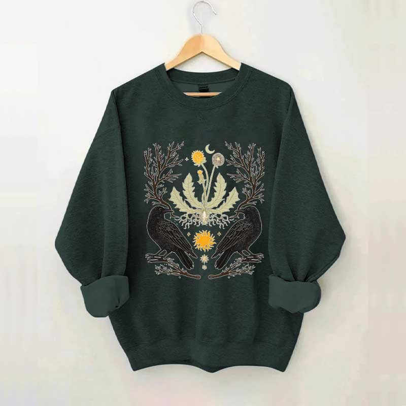 Ostara Raven Pagan Spring Equinox Sweatshirt