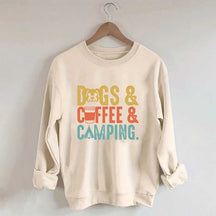 Dogs Coffee Camping Naturel Lover Sweatshirt
