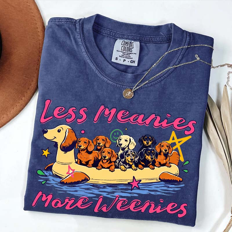 Less Meanies More Weenies Funny Dog T-Shirt