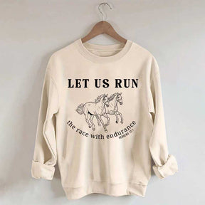 Run the Race Horses Sweatshirt