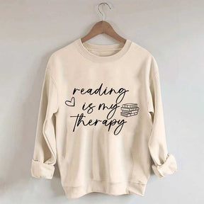 Cute Reading Is My Therapy Sweatshirt