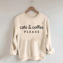 Cats & Coffee Please Sweatshirt