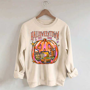 Comfort Colors Halloween Town Pumpkin Sweatshirt