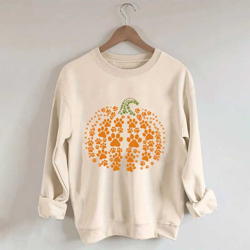 Paw Pumpkin Halloween Dog Sweatshirt