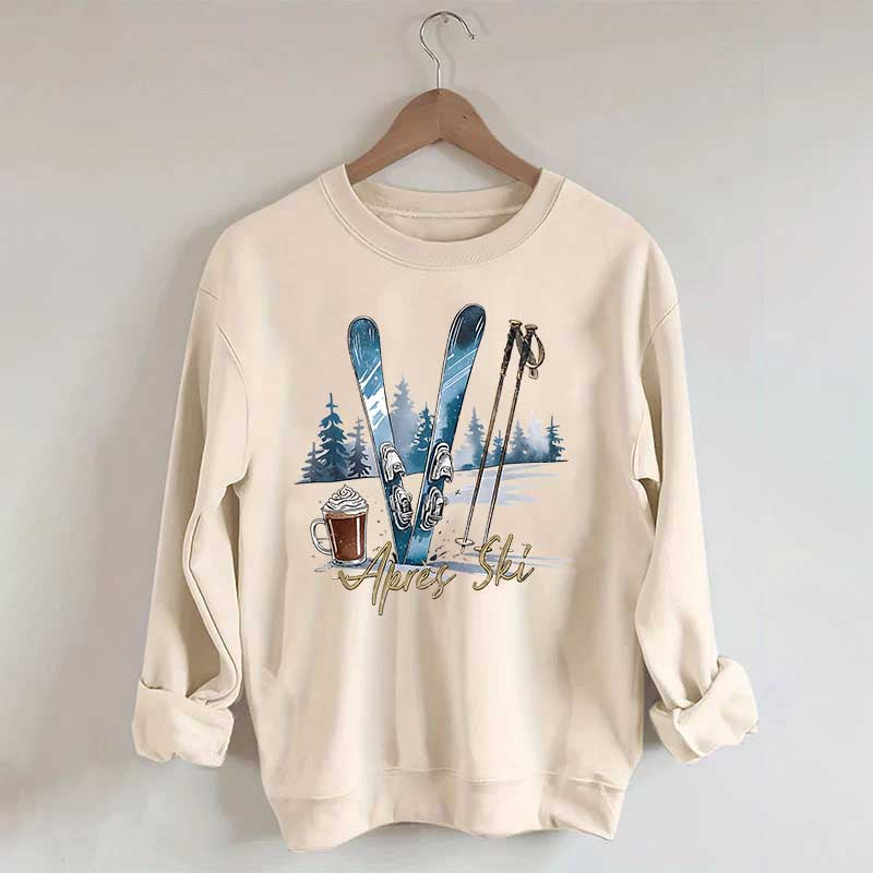 Apres Ski Skifahrer Schokolade Coffee Sweatshirt