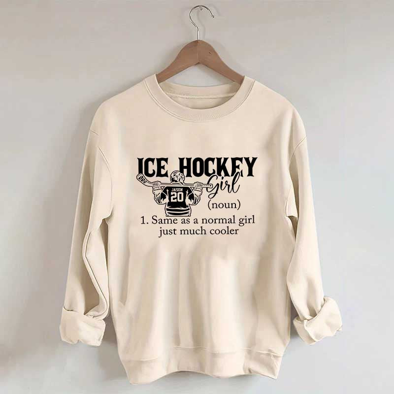 Personalized Hockey Girl Sweatshirt
