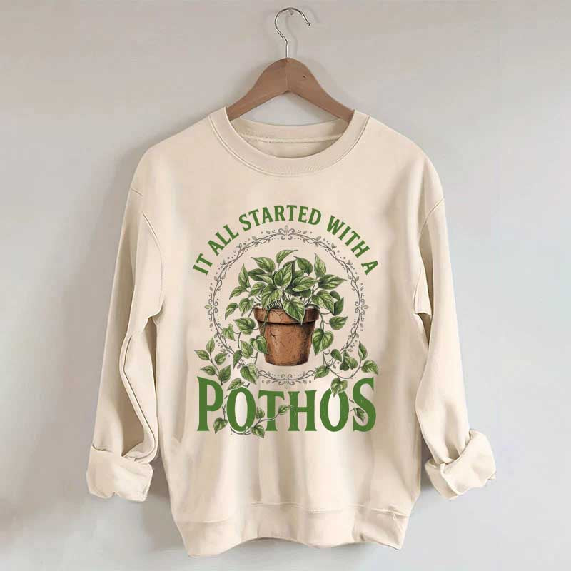 Cute Indoor Plant Pothos Sweatshirt