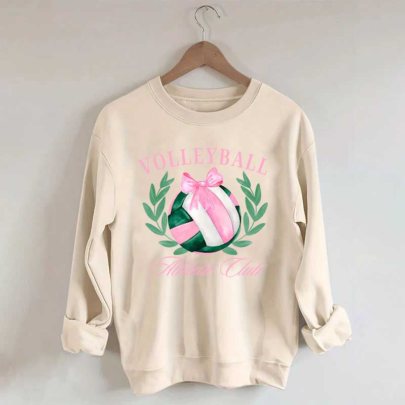 Coquette Bow Volleyball Preppy Sweatshirt