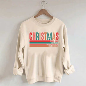 Retro Christmas Santa Clause Xmas Light Sweatshirt