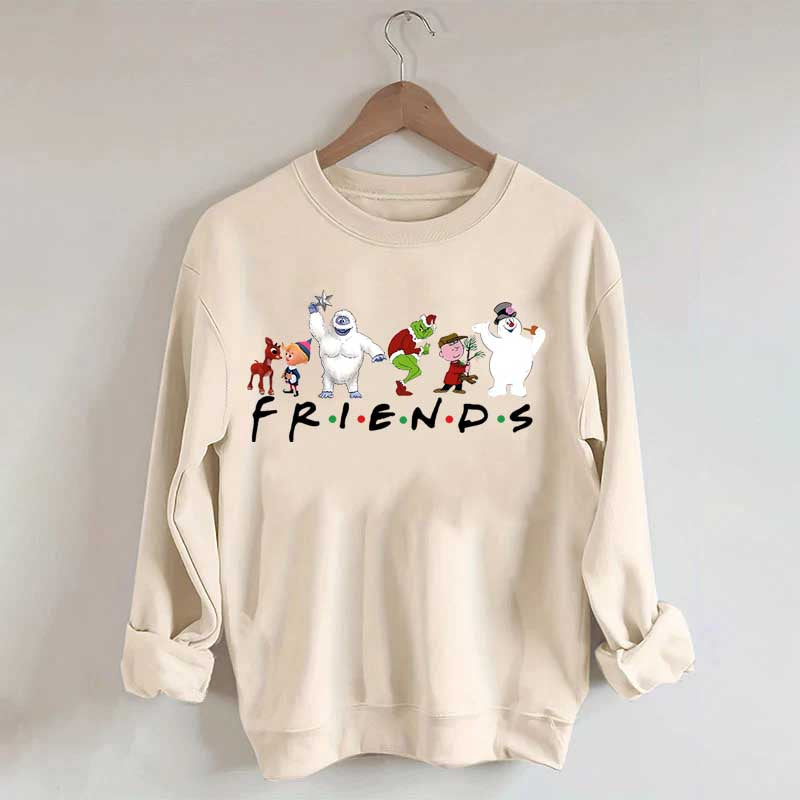 Cute Cartoon Christmas Friends Sweatshirt