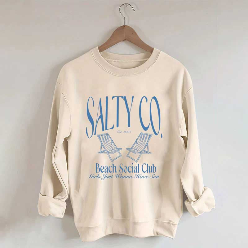 Custom Salty Co Beach Social Club Sweatshirt
