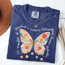 The Wonder of Teaching Quote Butterfly T-Shirt