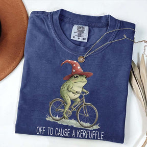 Off To Cause A Kerfuffle Frog T-Shirt