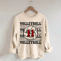 Custom Volleyball Number Team Sweatshirt