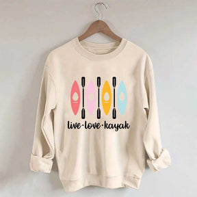 Women Kayaking Canoeing Sweatshirt