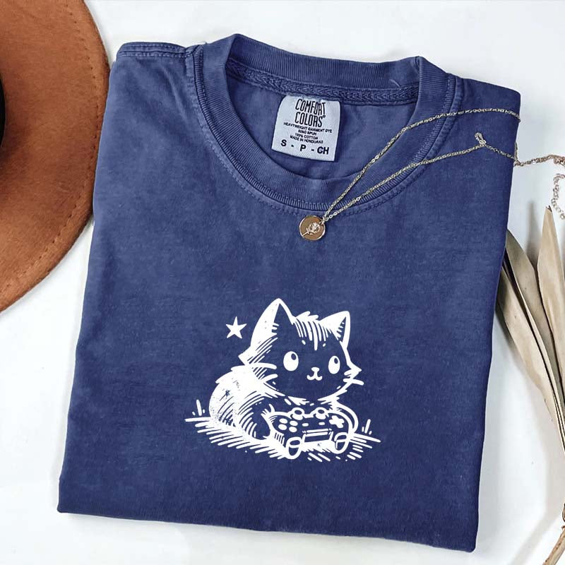 Gamer Cat Funny Gamer T-Shirt