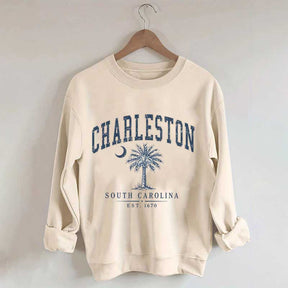 Retro Charleston South Carolina Palm Tree Sweatshirt
