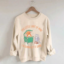 This Little Light of Mine I'm Gonna Let It Shine Racoon Sweatshirt