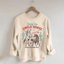 Giddy Up Jingle Horse Christmas Sweatshirt
