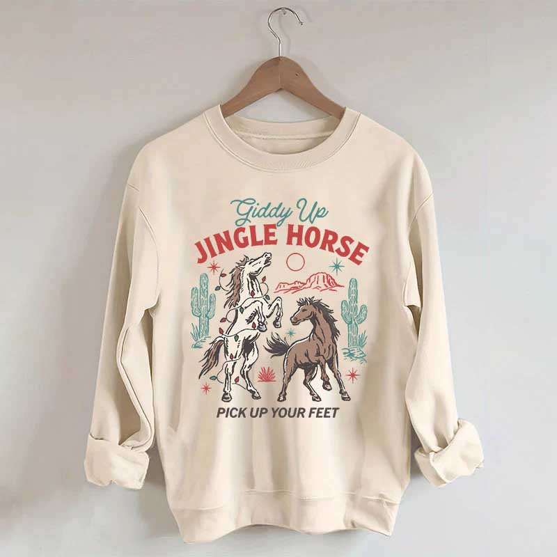 Giddy Up Jingle Horse Christmas Sweatshirt