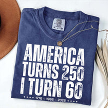 Custom Birthday America Turns 250 T-Shirt