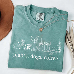 Plant and Dog Lover Summer T-Shirt