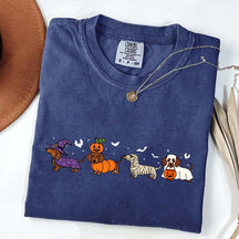 Dachshund Cute Ghost Dogs Halloween T-Shirt