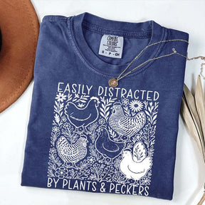 Easily Distracted By Plants and Peckers Wildflowers T-Shirt