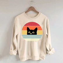 Retro Black Cat Crazy Sweatshirt