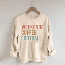 Weekends Coffee Football Sweatshirt