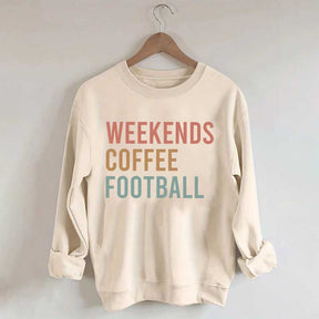 Weekends Coffee Football Sweatshirt