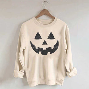 Retro Fall Pumpkin Face Sweatshirt