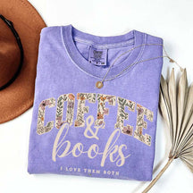 Coffee And Books Floral T-Shirt