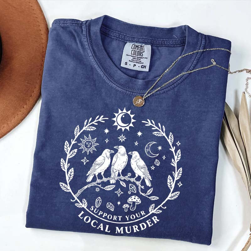 Support Your Local Murder Sun And Moon T-Shirt