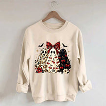 Cherry Ghost Coquette Halloween Sweatshirt