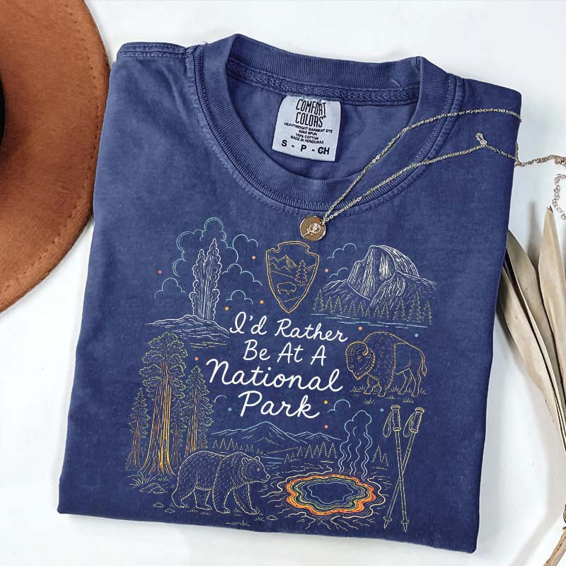 I'd Rather Be At America Parks Lovers T-Shirt