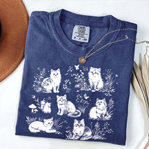 Vintage 90s Cats Pet Floral T-Shirt
