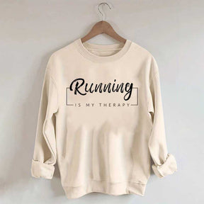 Running Is My Therapy Minimalist Sweatshirt