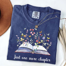 Just One More Chapter Floral Book T-Shirt