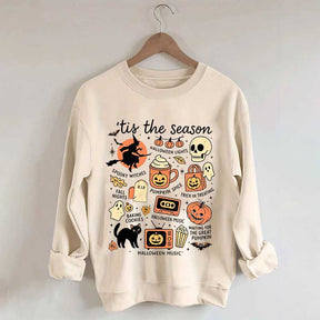 Vintage Women's Pumpkin Witch Graphic Sweatshirt