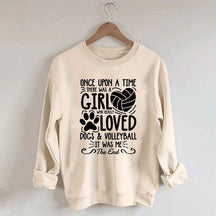 A Girl Who Really Loved Dogs and Volleyball Sweatshirt