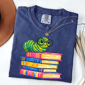 Cute Reading Worm Bookworm Lover T-Shirt