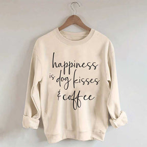 Happiness Is Dog Kisses & Coffee Sweatshirt