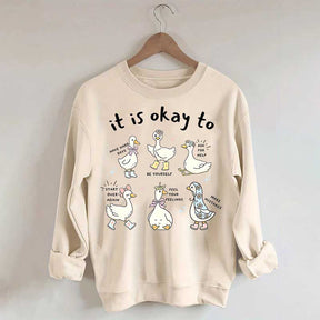 It is Okay To Words Of Affirmation Kindness Sweatshirt